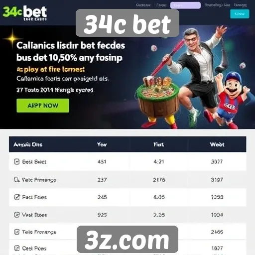 Benefícios das promoções e bônus oferecidos no 34c bet